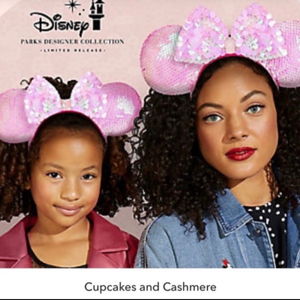 Disney Cupcakes and Cashmere Pink Sequin Minnie Ears Headband with Bow